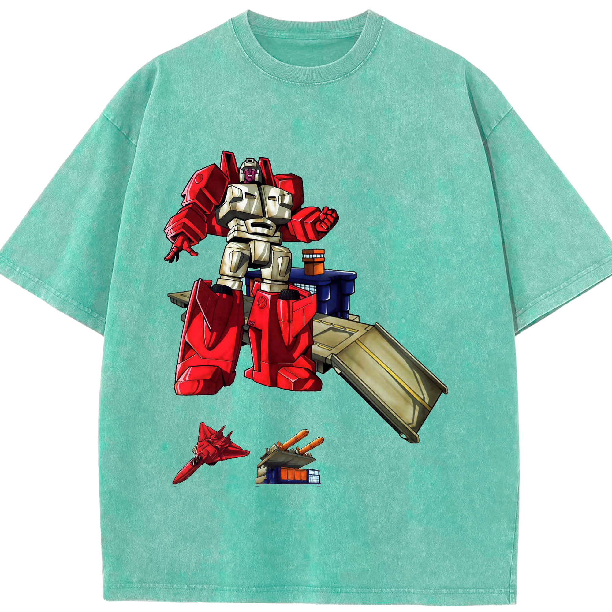 （画像用）  綿100% ヴィンテージ風 半袖Tシャツ（フロントプリント）